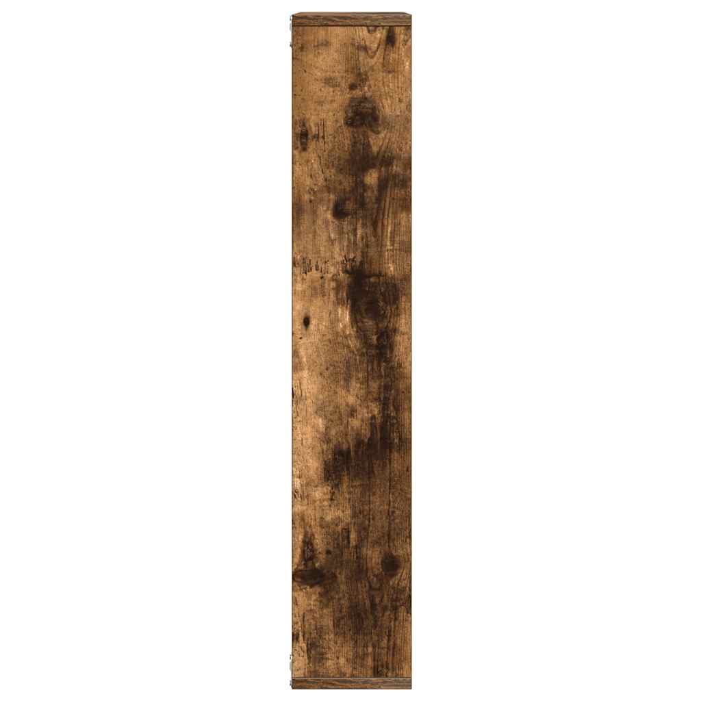 Wall shelf, smoke oak, 36x16x90cm, engineered wood