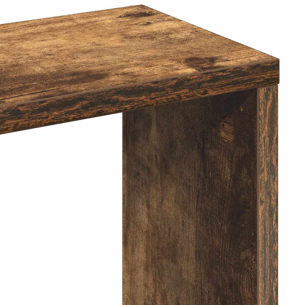 Wall shelf, smoke oak, 36x16x90cm, engineered wood