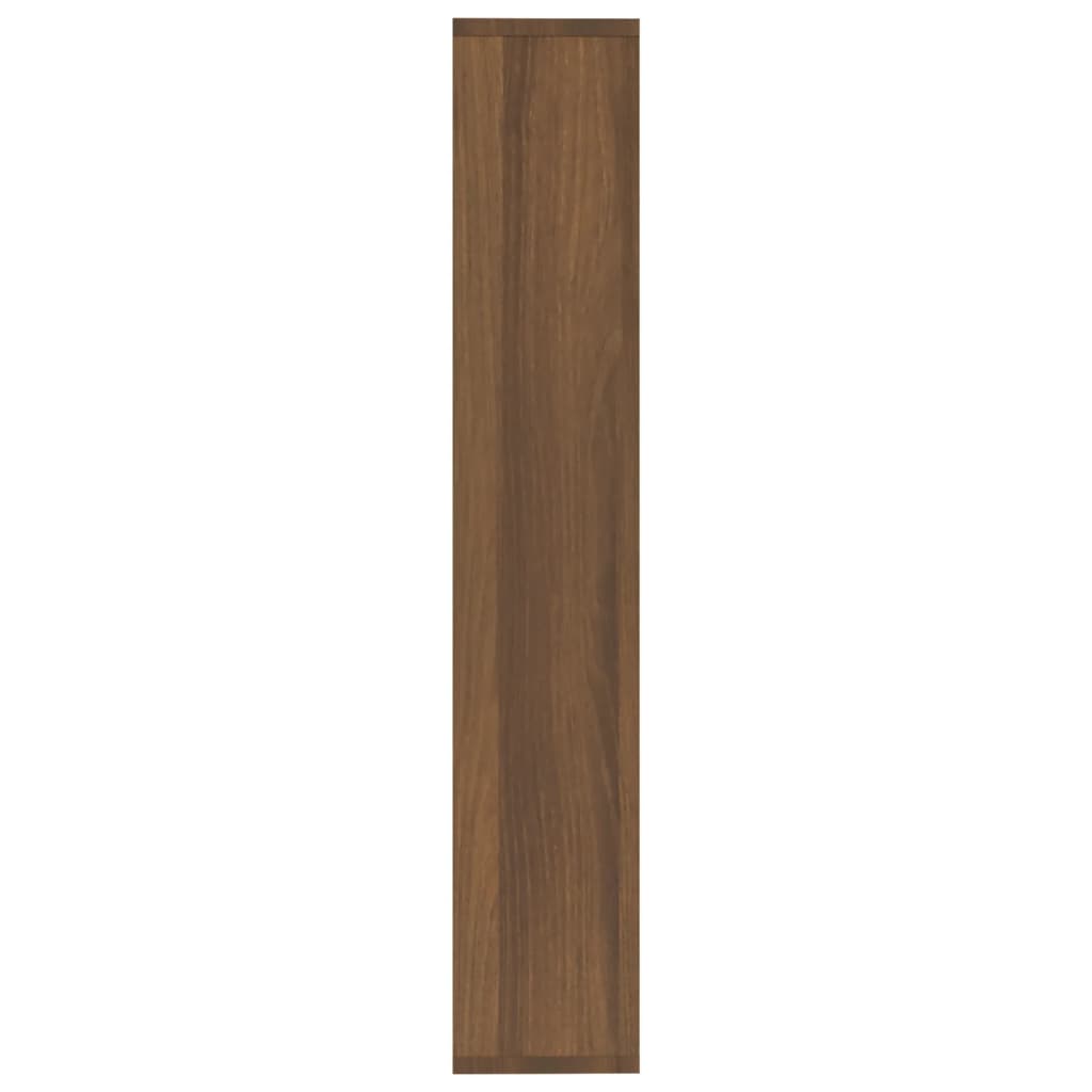 Sieninė lentyna, ruda ąžuolo, 36x16x90cm, apdirbta mediena