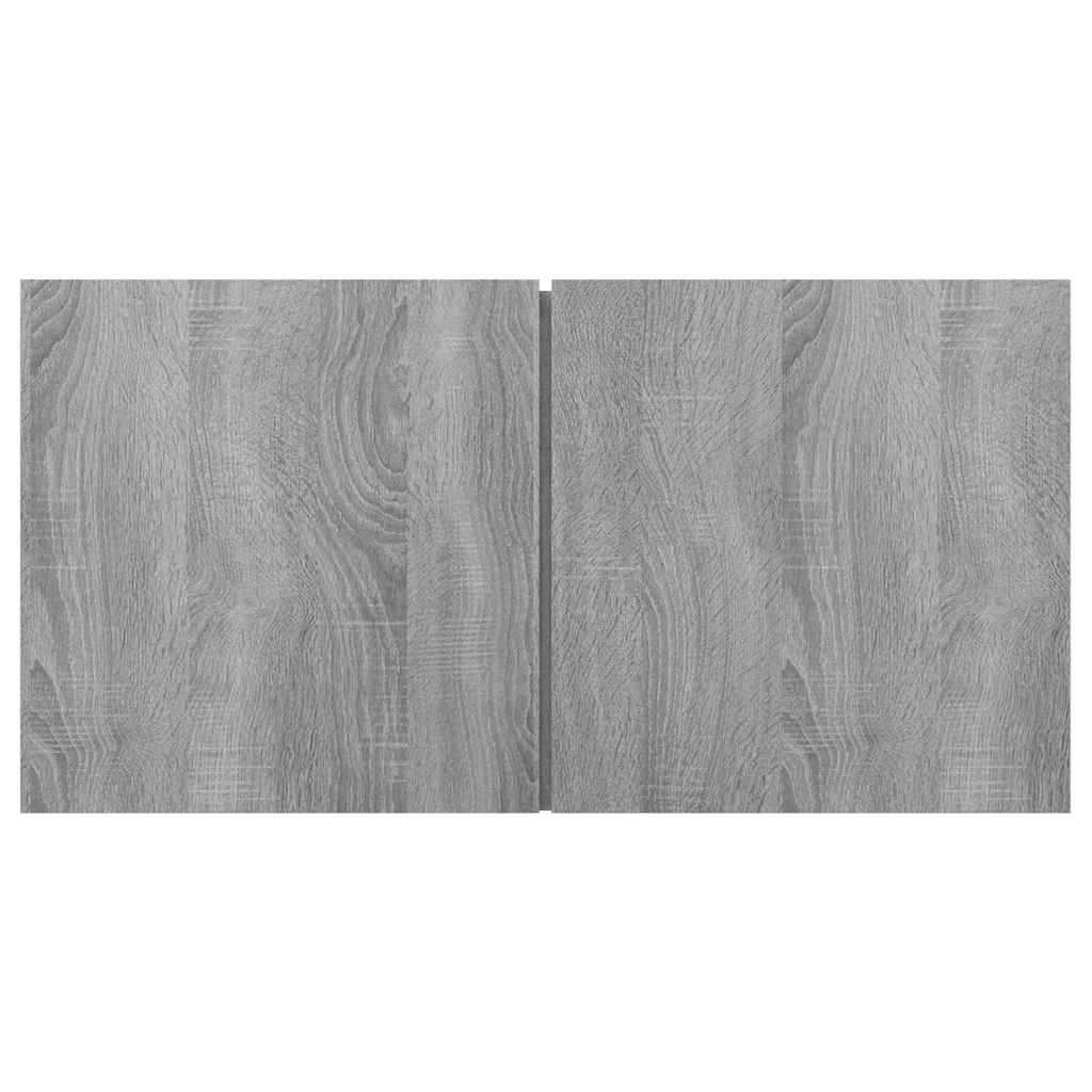 Wall-mounted TV cabinets, 3 pcs, grey, 60x30x30cm, wood
