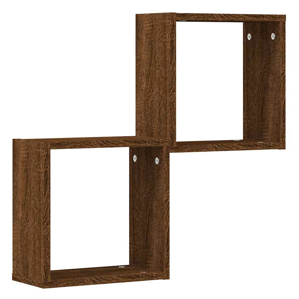 Sienas kubs Plaukti 2 gab Brūns ozols 30x15x30 cm