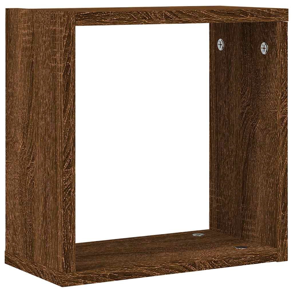 Sienas kubs Plaukti 2 gab Brūns ozols 30x15x30 cm
