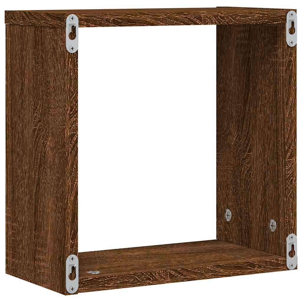Sienas kubs Plaukti 2 gab Brūns ozols 30x15x30 cm