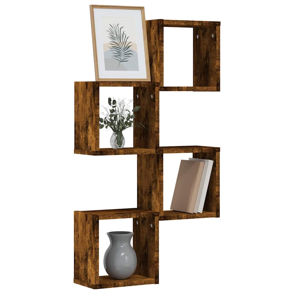 Wall shelves 4 pcs Brown 26 x 15 x 26 cm Engineered wood