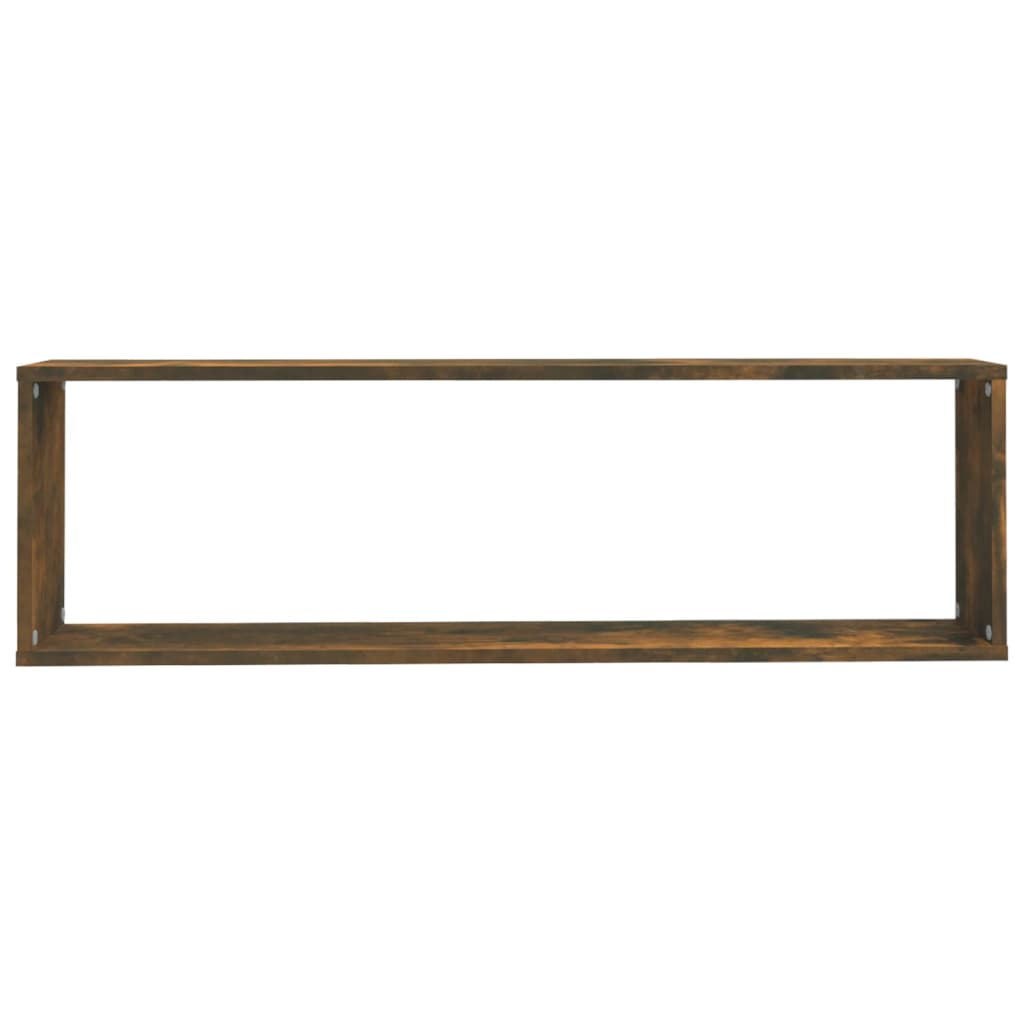 Wall shelves, 2 pcs., smoky oak, 100x15x30cm, wood