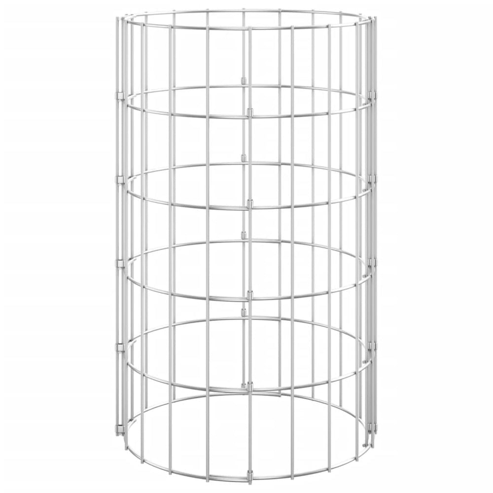 Gabion post, 30x50cm, galvanized steel, round