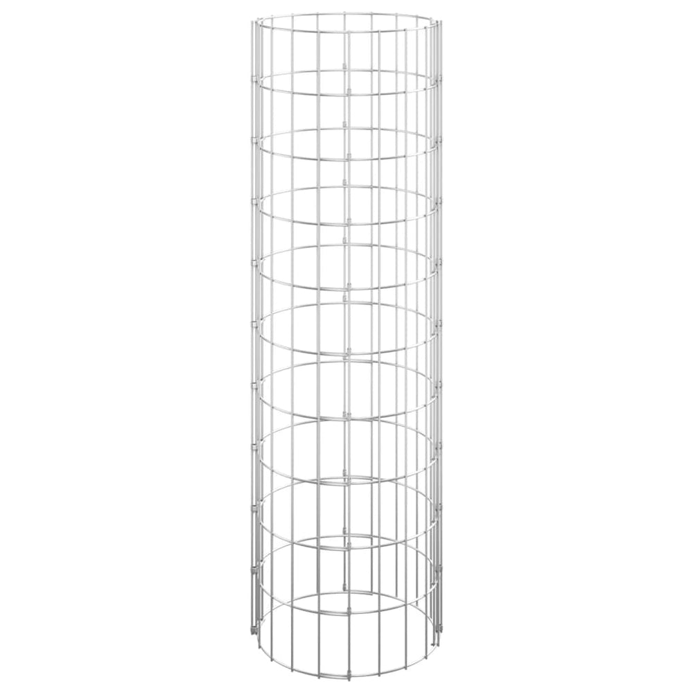 Gabion post, 30x100cm, galvanized steel, round