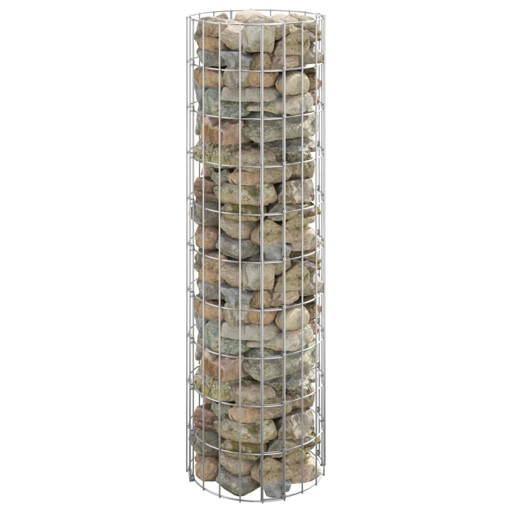 Gabion post, 30x100cm, galvanized steel, round