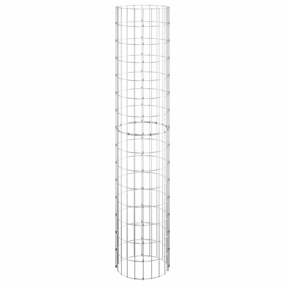 Gabion post, 30x150cm, galvanized steel, round