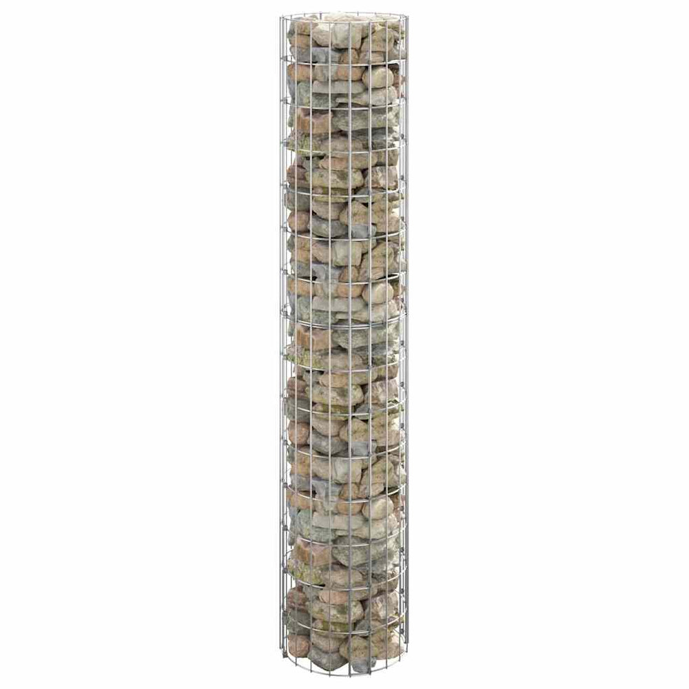 Gabion post, 30x150cm, galvanized steel, round