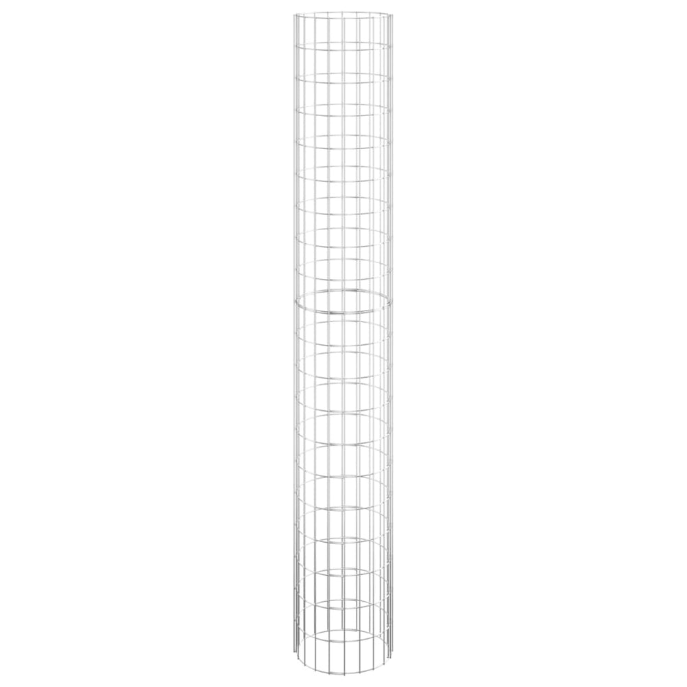 Gabion post, 30x200cm, galvanized steel, round