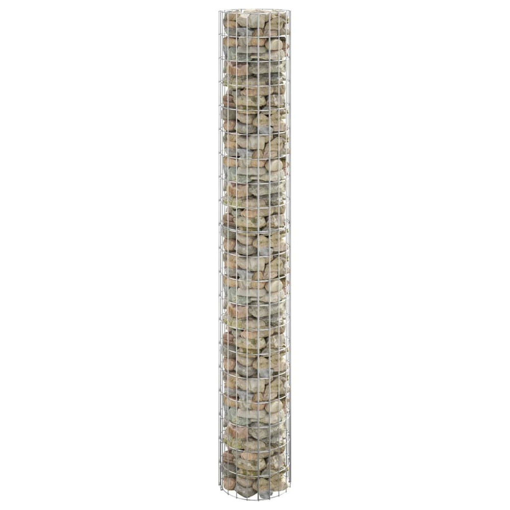 Gabion post, 30x200cm, galvanized steel, round