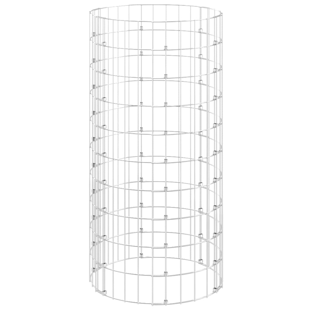 Gabiono stulpas, 50x100cm, galvanizuotas plienas, apskritas