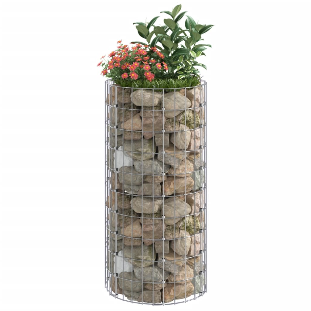 Gabiono stulpas, 50x100cm, galvanizuotas plienas, apskritas