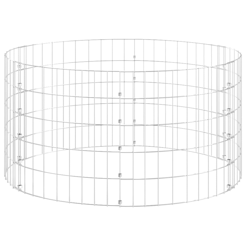 Gabion post, 100x50cm, galvanized steel, round