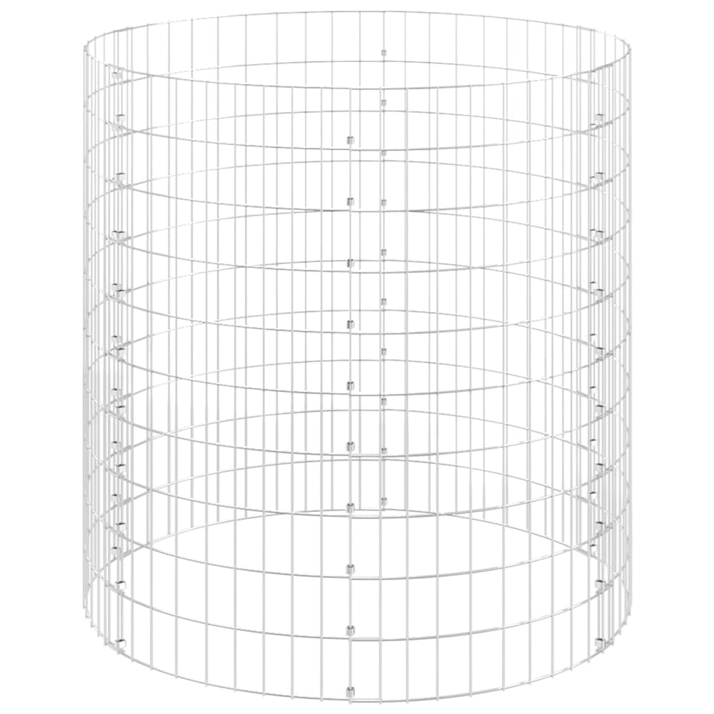 Gabiono stulpas, 100x100cm, galvanizuotas plienas, apskritas