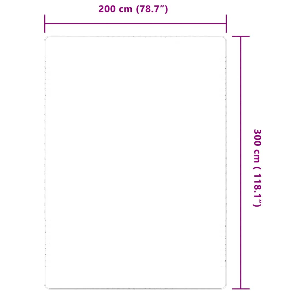 Rug, 200x300cm, jute, with latex backing