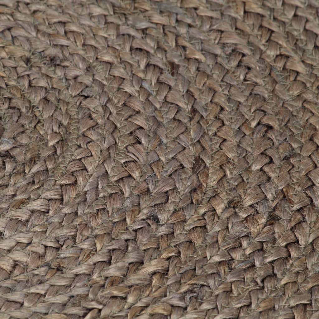 Kilimas, pilkas, 210cm, džiutas, apskritas, rankų darbo