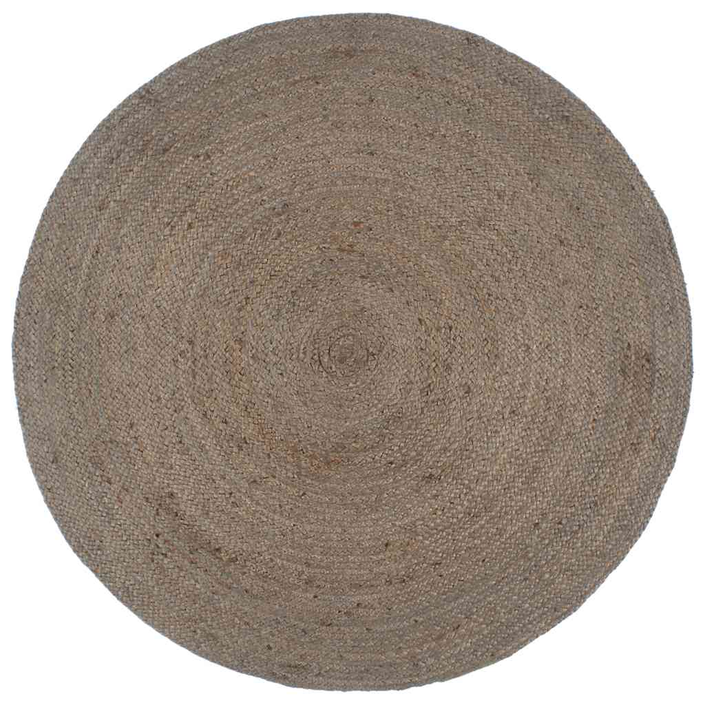 Paklājs, pelēks, 240cm, džuts, apaļš, roku darbs