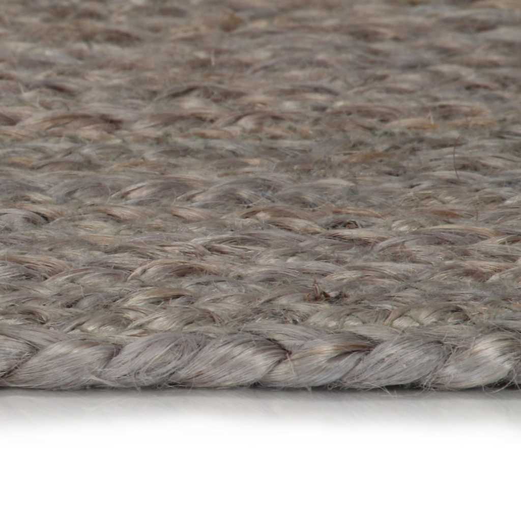 Paklājs, pelēks, 240cm, džuts, apaļš, roku darbs