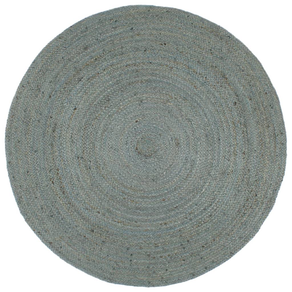 Paklājs, zaļš, 180 cm, džuta, apaļš, roku darbs