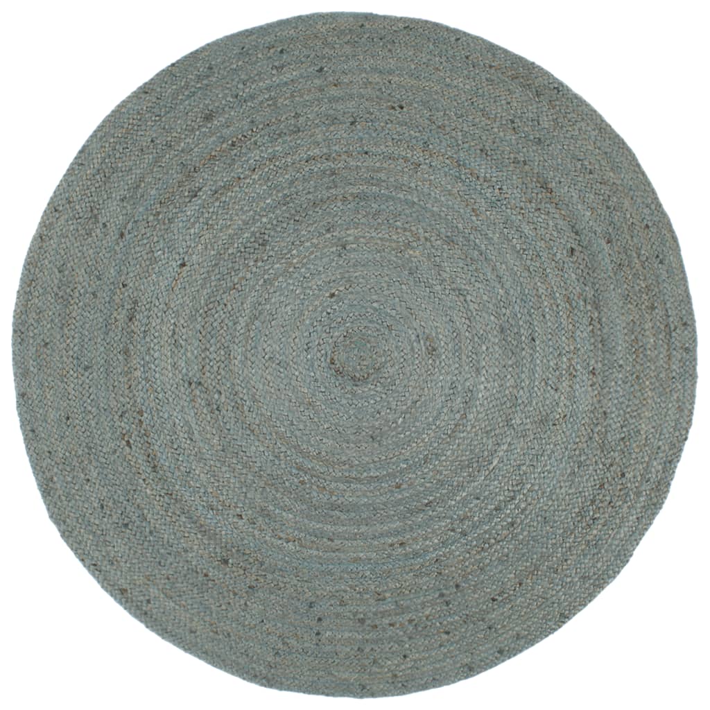 Paklājs, zaļš, 210cm, džuts, apaļš, roku darbs