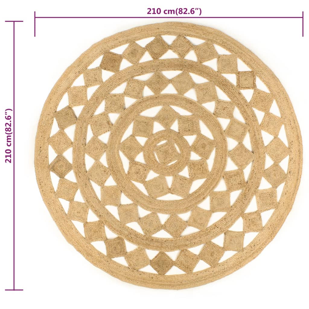 Paklājs, 210cm, pīts džuts, roku darbs