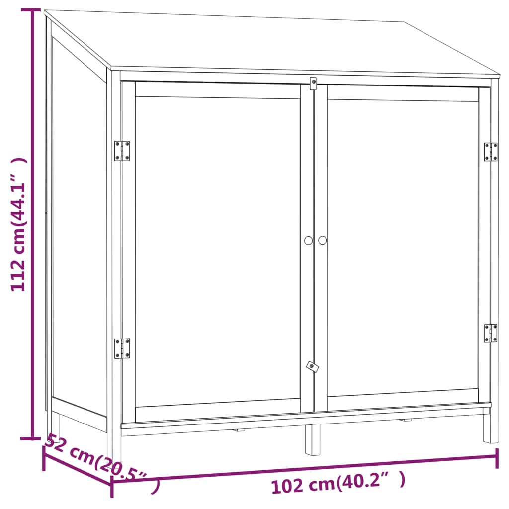 Shed COLTON, white, 102x52cm
