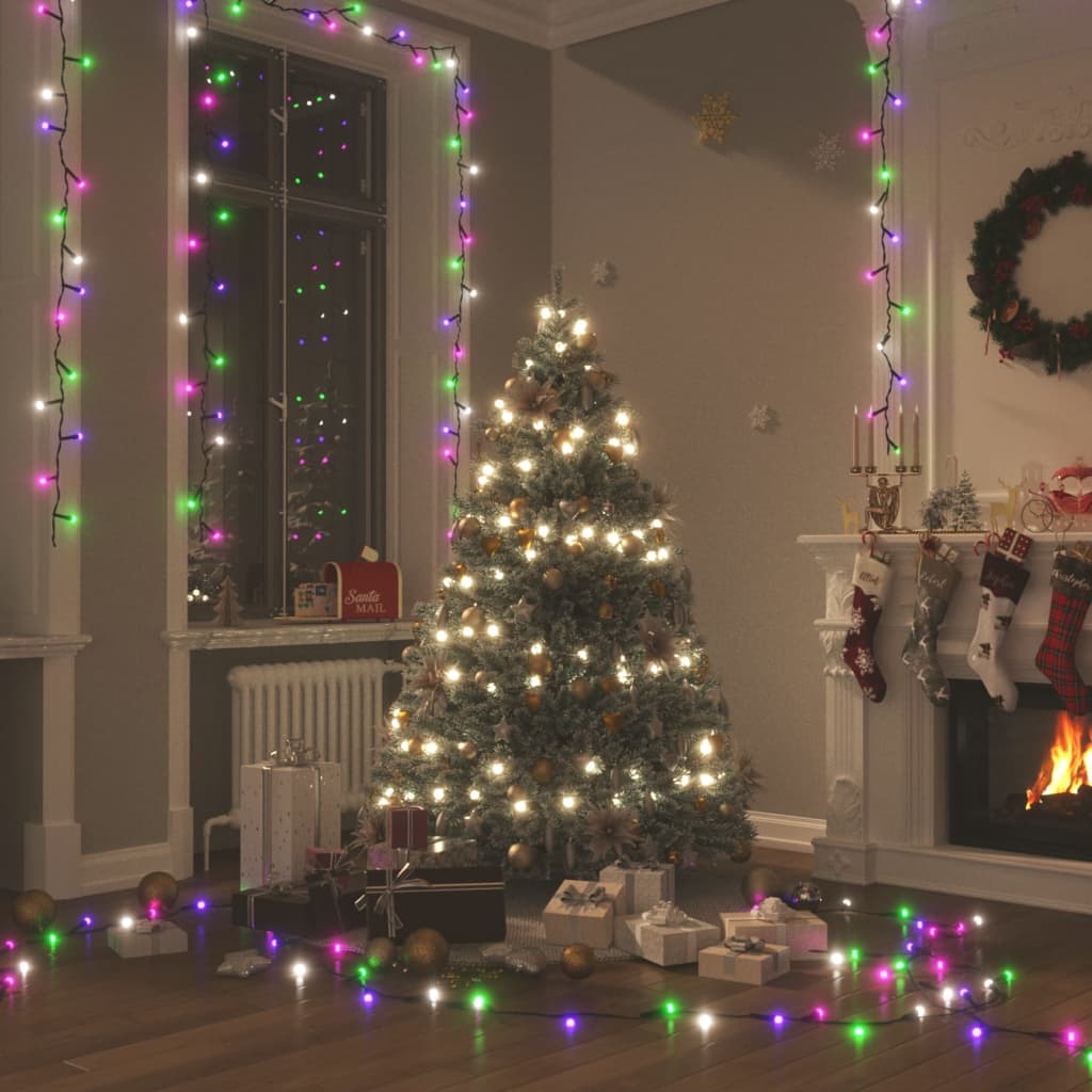 LED lampiņu virtene, 15m, PVC, 150 pasteļkrāsas LED