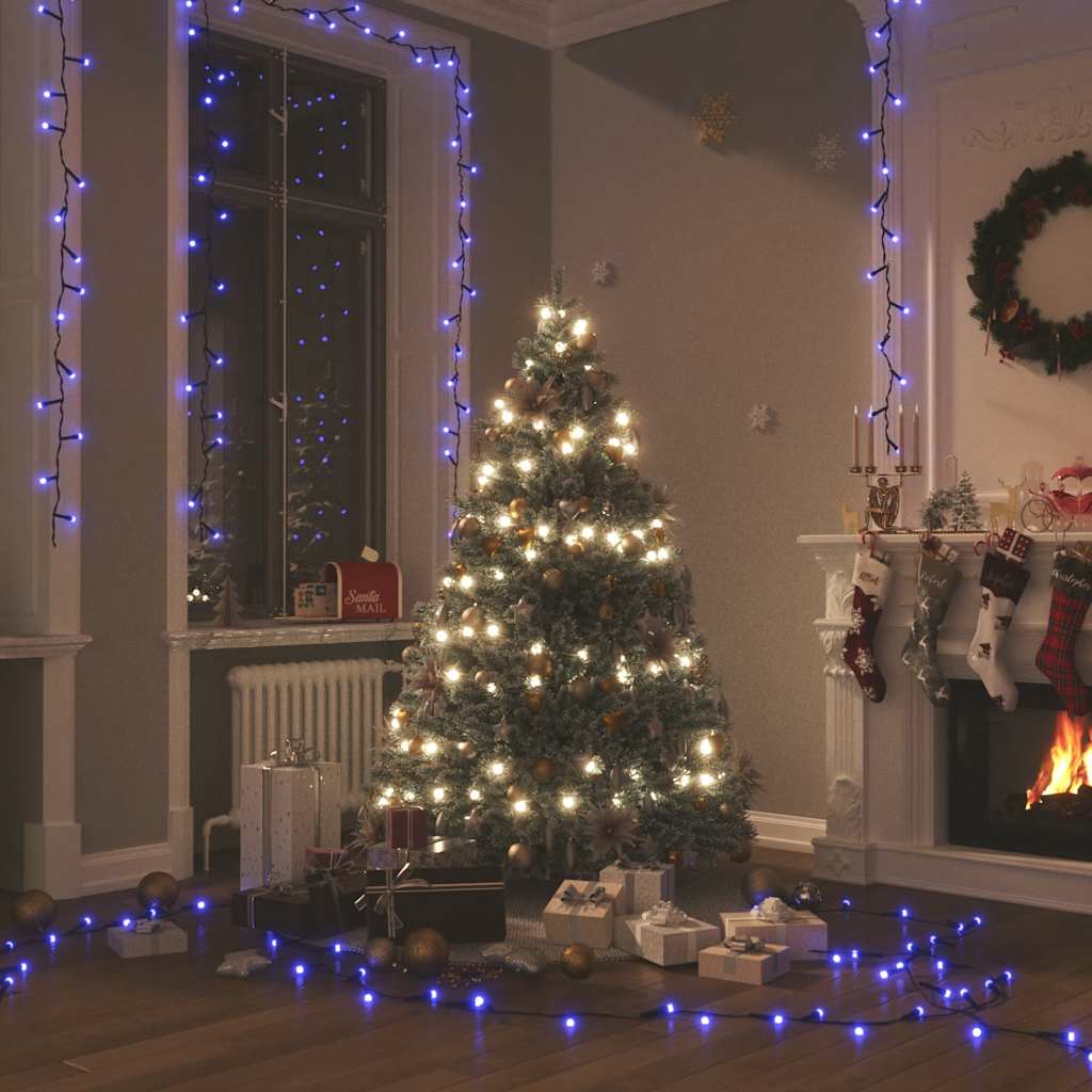 LED lampiņu virtene, 30m, PVC, 300 zilas krāsas LED