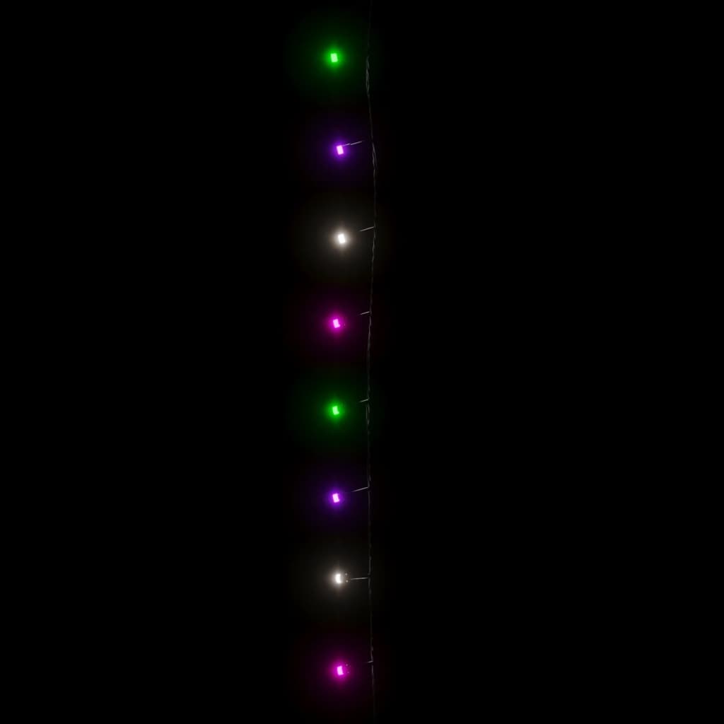 LED lempučių girlianda, 60m, PVC, 600 pastelinių spalvotų LED