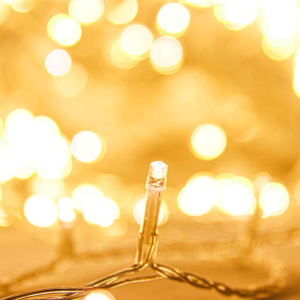 LED lempučių girlianda ICEDUST, 100m, PVC, 1000 šiltų baltų LED