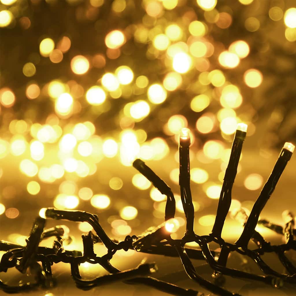 LED lempučių girlianda ICEDUST, 7,4m, PVC, 400 šiltų baltų LED, tanki