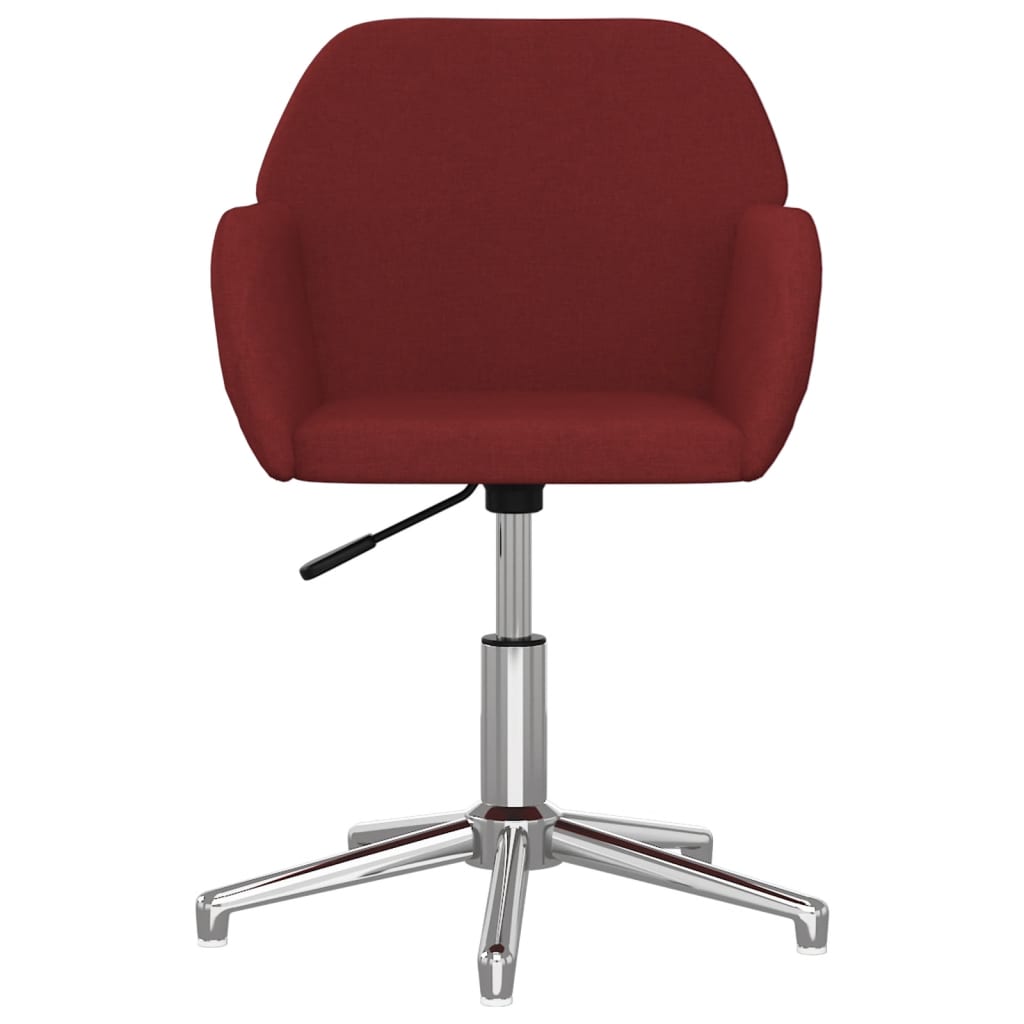 Swivel dining chairs, 2 pcs, burgundy, fabric