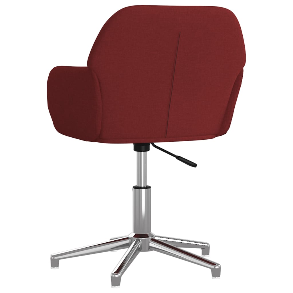Swivel dining chairs, 2 pcs, burgundy, fabric