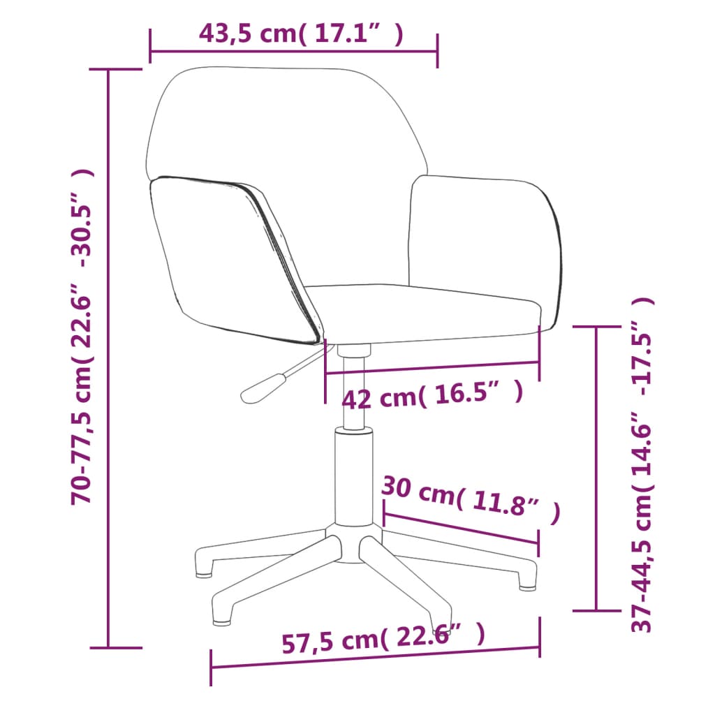 Swivel dining chairs, 2 pcs, burgundy, fabric