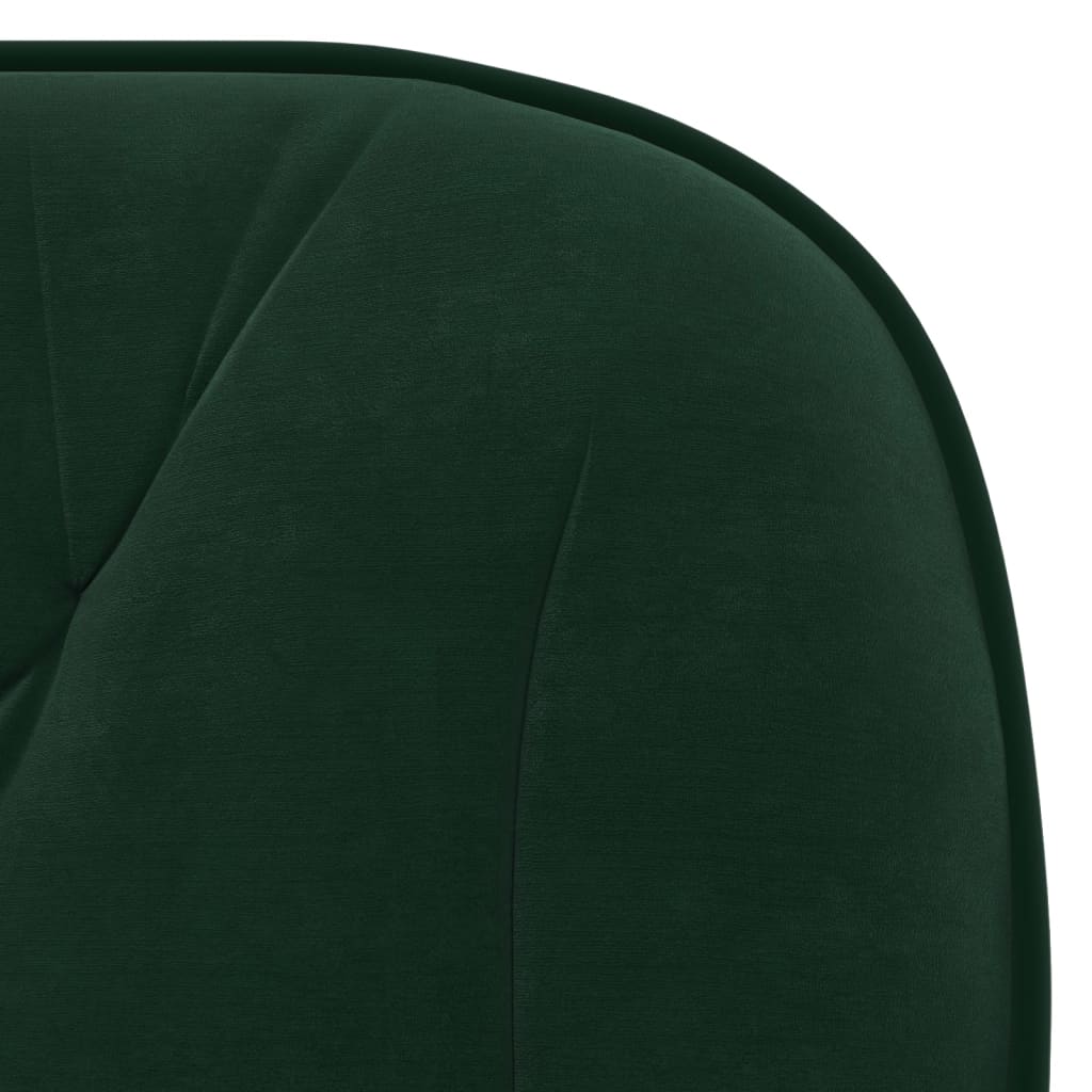 Swivel dining chairs, 2 pcs., dark green, velvet