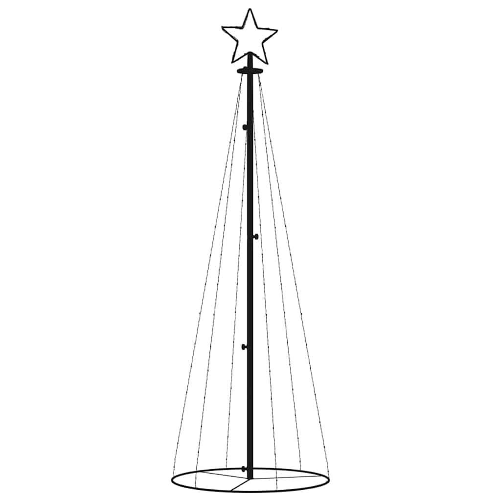 Ziemassvētku eglīte, 70x180cm, koniska, 108 silti baltas gaismas diodes