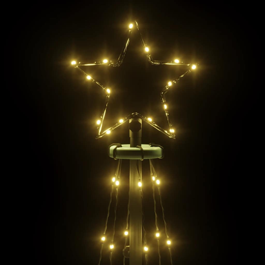 Ziemassvētku eglīte, 70x180cm, koniska, 108 silti baltas gaismas diodes
