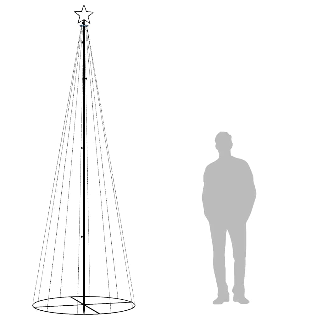 Ziemassvētku eglīte, 100x300cm, koniska, 310 auksti baltas LED gaismas