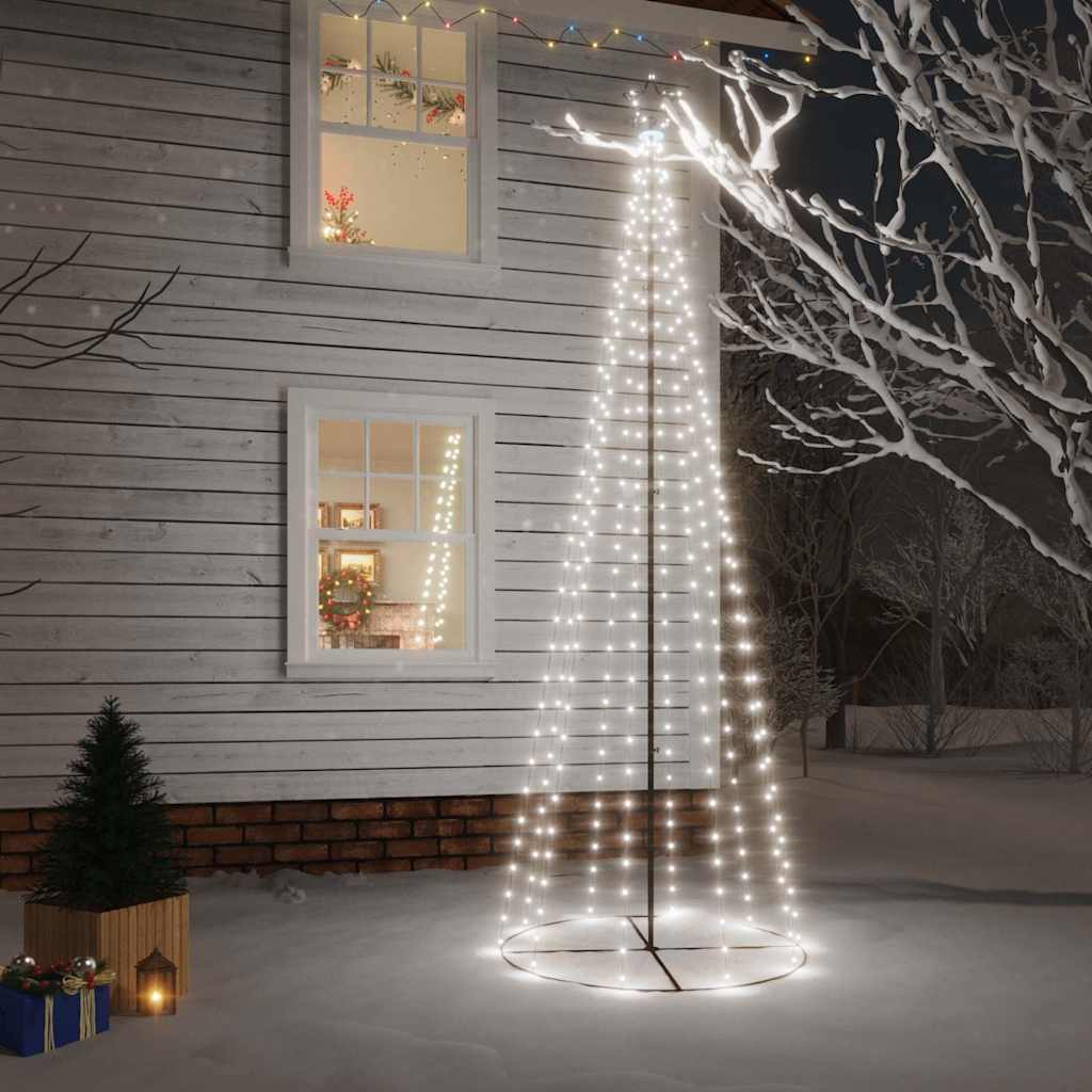 Ziemassvētku eglīte, 100x300cm, koniska, 310 auksti baltas LED gaismas