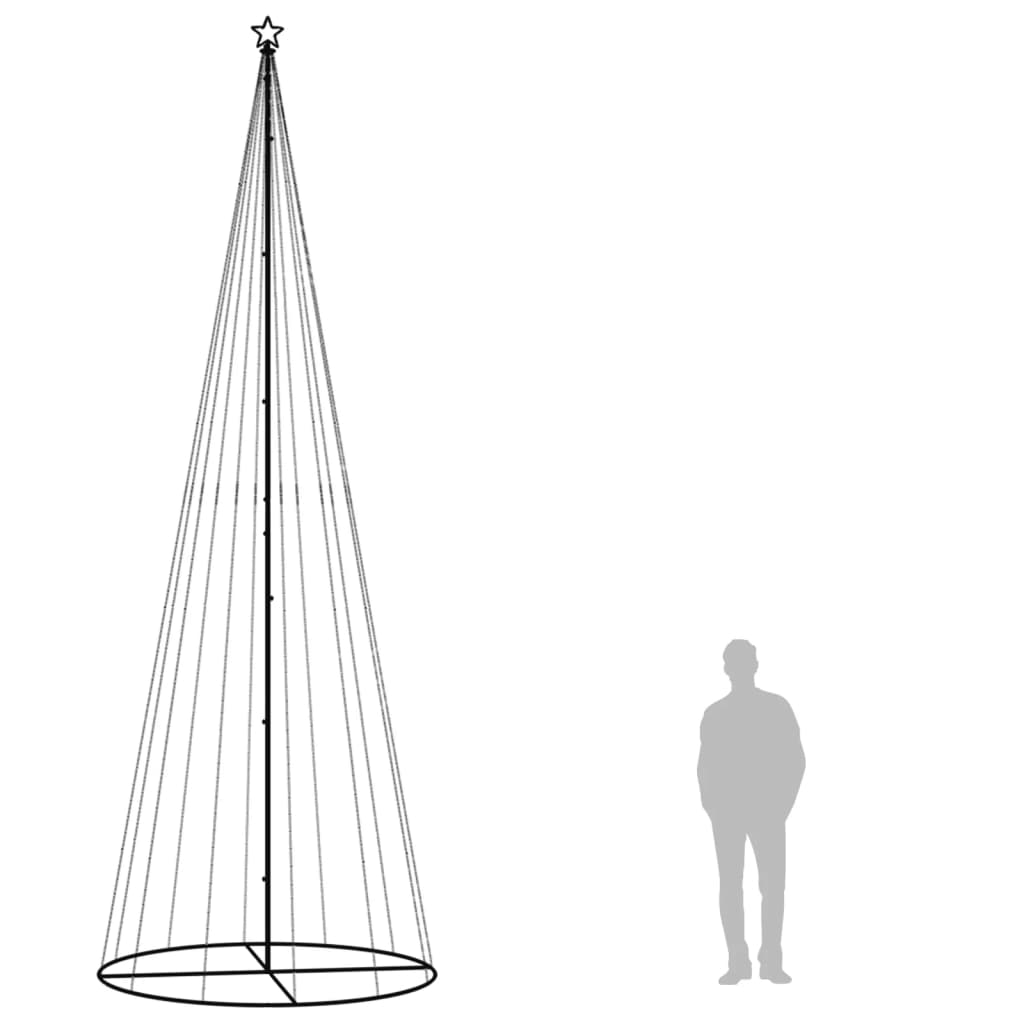 Christmas tree, 160x500cm, cone-shaped, 732 colored LEDs