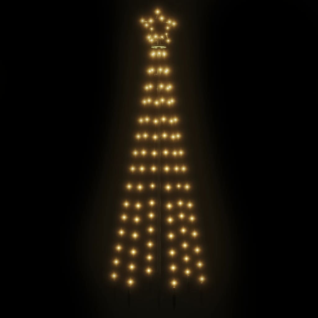 Christmas tree with stake, warm white, 108LED, 180cm