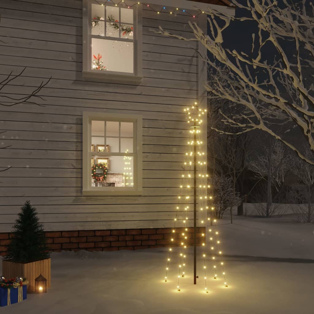 Christmas tree with stake, warm white, 108LED, 180cm