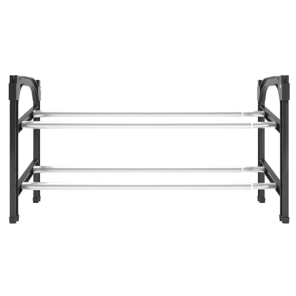Extendable shoe rack with 2 shelves, 119x24x37cm