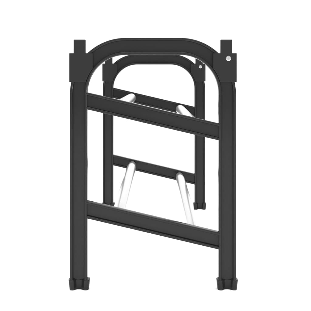 Extendable shoe rack with 2 shelves, 119x24x37cm