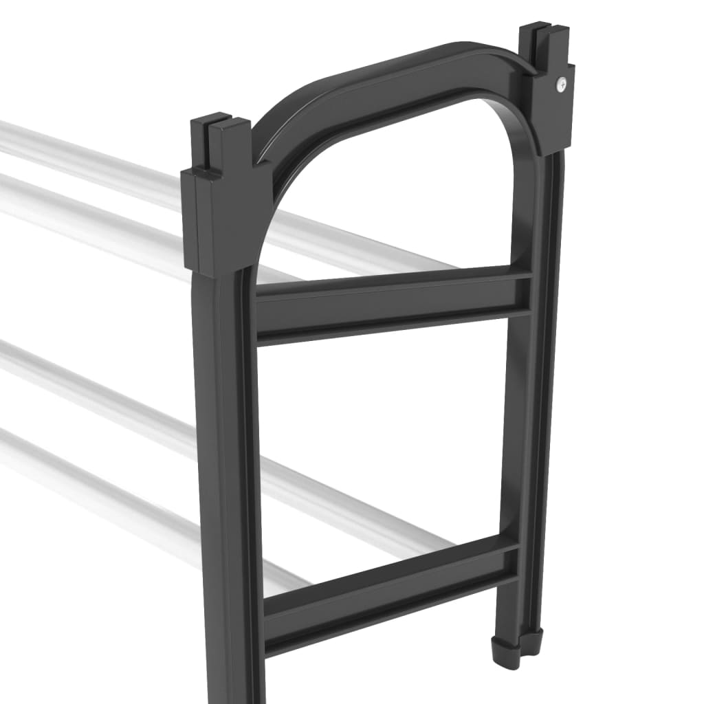 Extendable shoe rack with 2 shelves, 119x24x37cm
