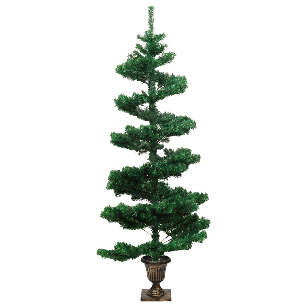Kalėdų eglutė su vazonu, žalia, 120cm, PVC, spiralės formos