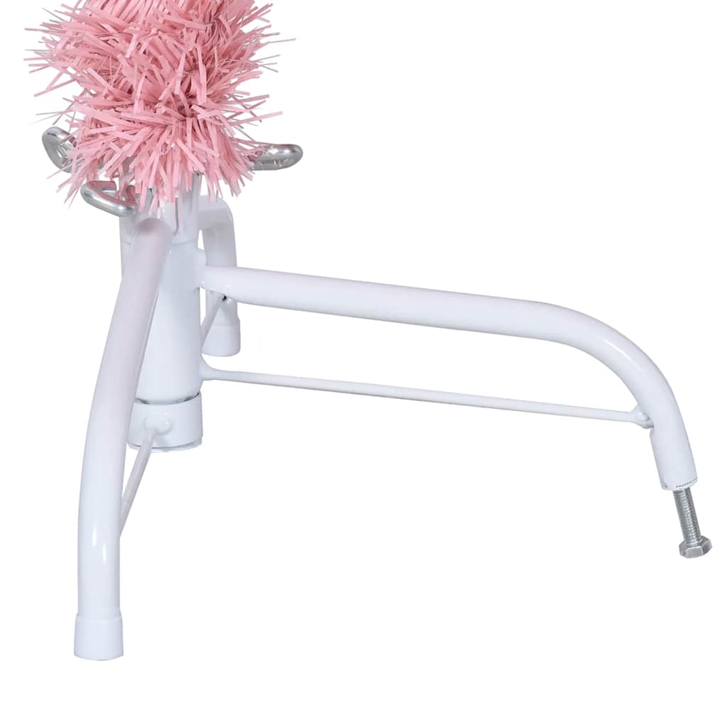 Half Artificial Christmas Tree with Stand, Pink, 150cm, PVC