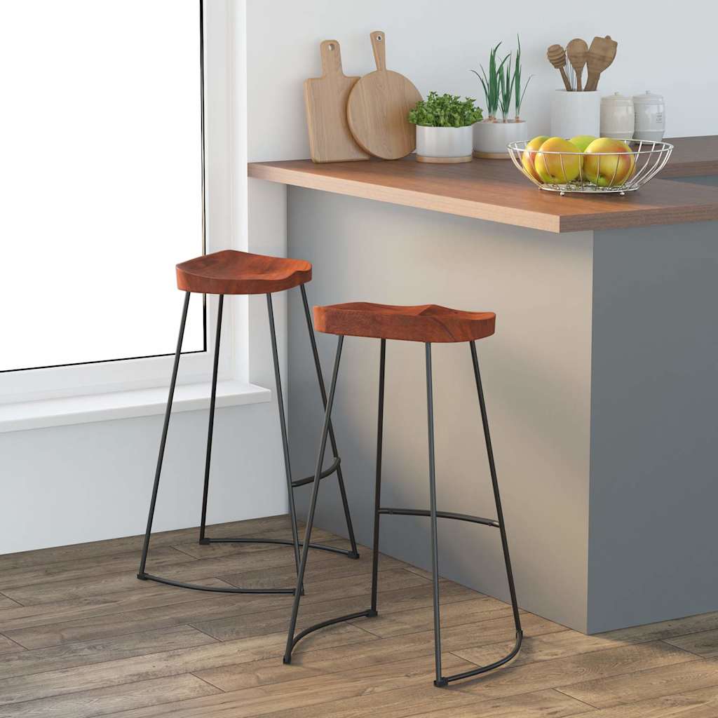 Gavin Bar Stools, 2 pcs., 50x40x78cm, Solid Mango Wood